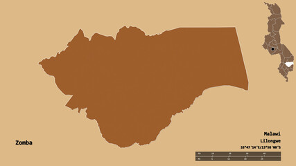 Zomba, district of Malawi, zoomed. Pattern