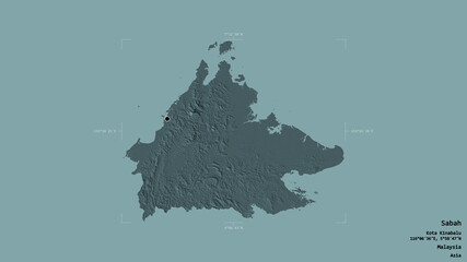 Sabah - Malaysia. Bounding box. Administrative