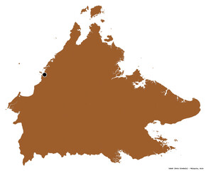 Sabah, state of Malaysia, on white. Pattern
