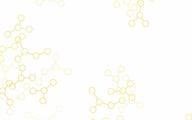 Light Red, Yellow vector pattern with artificial intelligence network.