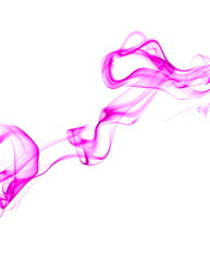 Purple smoke on white background