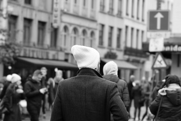 people walking in the city