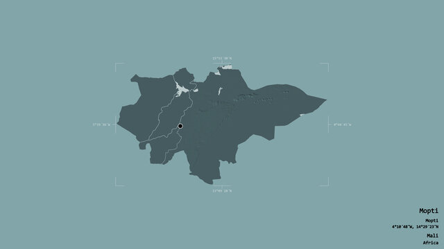 Mopti - Mali. Bounding box. Administrative