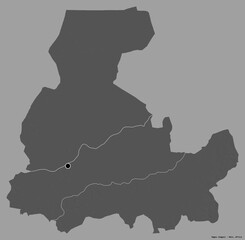 Fototapeta premium Segou, region of Mali, on solid. Bilevel