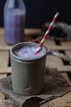 Frozen Blueberry Smoothie.