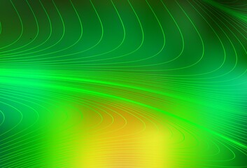 Light Green, Yellow vector texture with wry lines.