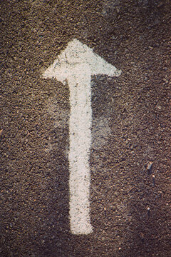 Directon Arrow On Asphalt