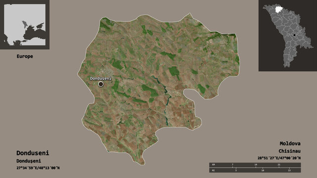 Donduseni, district of Moldova,. Previews. Satellite