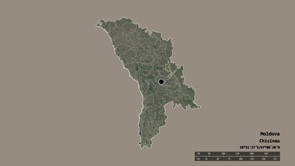 Location of Dubasari, district of Moldova,. Satellite