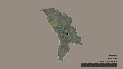 Location of Falesti, district of Moldova,. Satellite