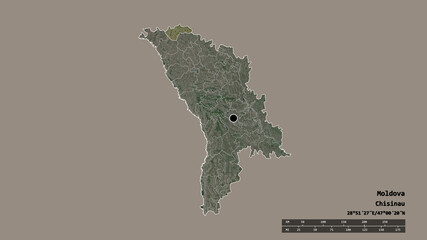 Location of Ocnita, district of Moldova,. Satellite