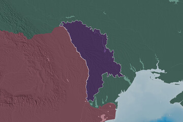 Moldova outlined. Administrative