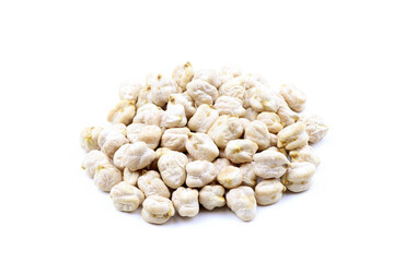 Chick-pea isolated on a white background. Nut pea isolated. Vegan food. Healthy food