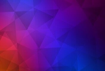 Light Blue, Red vector triangle mosaic texture.