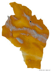 Fototapeta premium Govi-Altay, province of Mongolia, on white. Relief