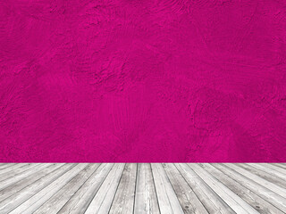 Empty interior painted with brush strokes.