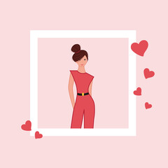 Influencer woman on social media