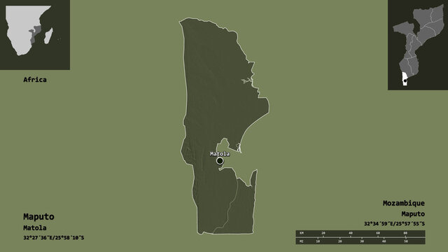 Maputo, province of Mozambique,. Previews. Administrative