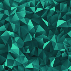 Turquoise polygonal background. Vector illustration.