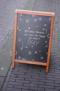 Funny ad on blackboard