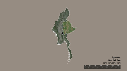 Location of Shan, state of Myanmar,. Satellite