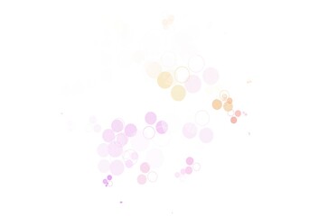 Light Pink, Red vector background with bubbles.