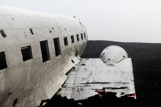 Crashed Navy Douglas Super DC-3 plane in Vik, Iceland