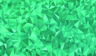 Green polygonal background. Vector illustration. 