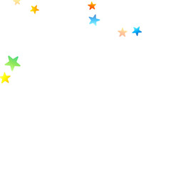 Rainbow Festive Confetti. Carnival Star Falling.