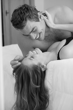 young couple making love