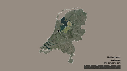 Location of Flevoland, province of Netherlands,. Satellite