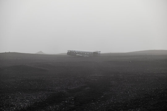 Crashed Navy Douglas Super DC-3 plane in Vik, Iceland