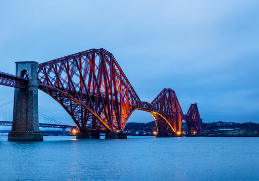 Forth Bridge during Blue Hour
