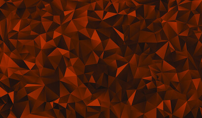 Red polygonal background. Red triangle background. Vector illustration. 