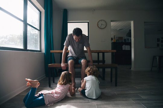 Painting Dad's Toes