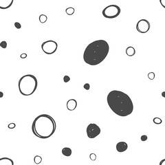 Abstract Black and White Seamless Pattern. Vector Dotted Textured Background.