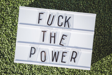 Lightbox with a message