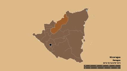 Location of Jinotega, department of Nicaragua,. Pattern