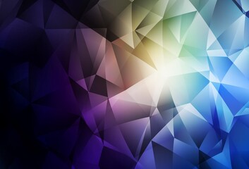 Obraz premium Dark Blue, Yellow vector polygon abstract layout.