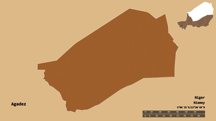 Agadez, department of Niger, zoomed. Pattern