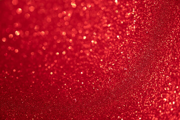 Fototapeta premium luxury red particle glitter abstract background for happy new year and merry christmas day