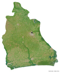 Akwa Ibom, state of Nigeria, on white. Satellite
