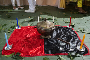 A Brazilian religious ritual calls Umbanda or Candombl&eacute;