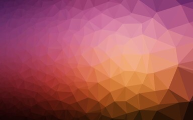 Dark Red, Yellow vector abstract mosaic backdrop. Brand new colorful illustration in with gradient. Triangular pattern for your business design.