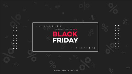 Black friday sale text design. Abstract vetor promotional background