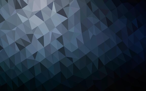 Dark BLUE vector abstract mosaic backdrop. Colorful illustration in abstract style with gradient. Template for a cell phone background.
