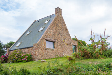 Fototapeta na wymiar Landscape at picturesque Ile de Brehat island in Brittany, France
