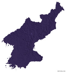 Obraz premium North Korea on white. Administrative