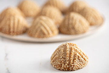 A plate of special and traditional cookie named 