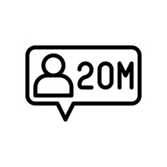 live and streaming related character with message popup and written text vector in lineal style,